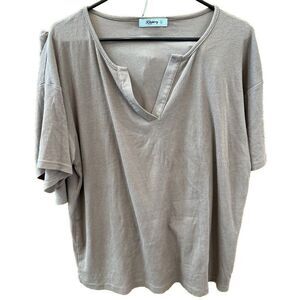 Kikiberry Lounge Sleep Set L Chocolate Brown Top Shorts Stretch Drawstring